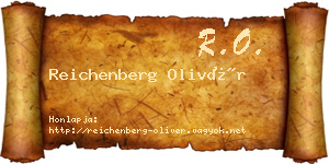 Reichenberg Olivér névjegykártya