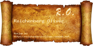 Reichenberg Olivér névjegykártya